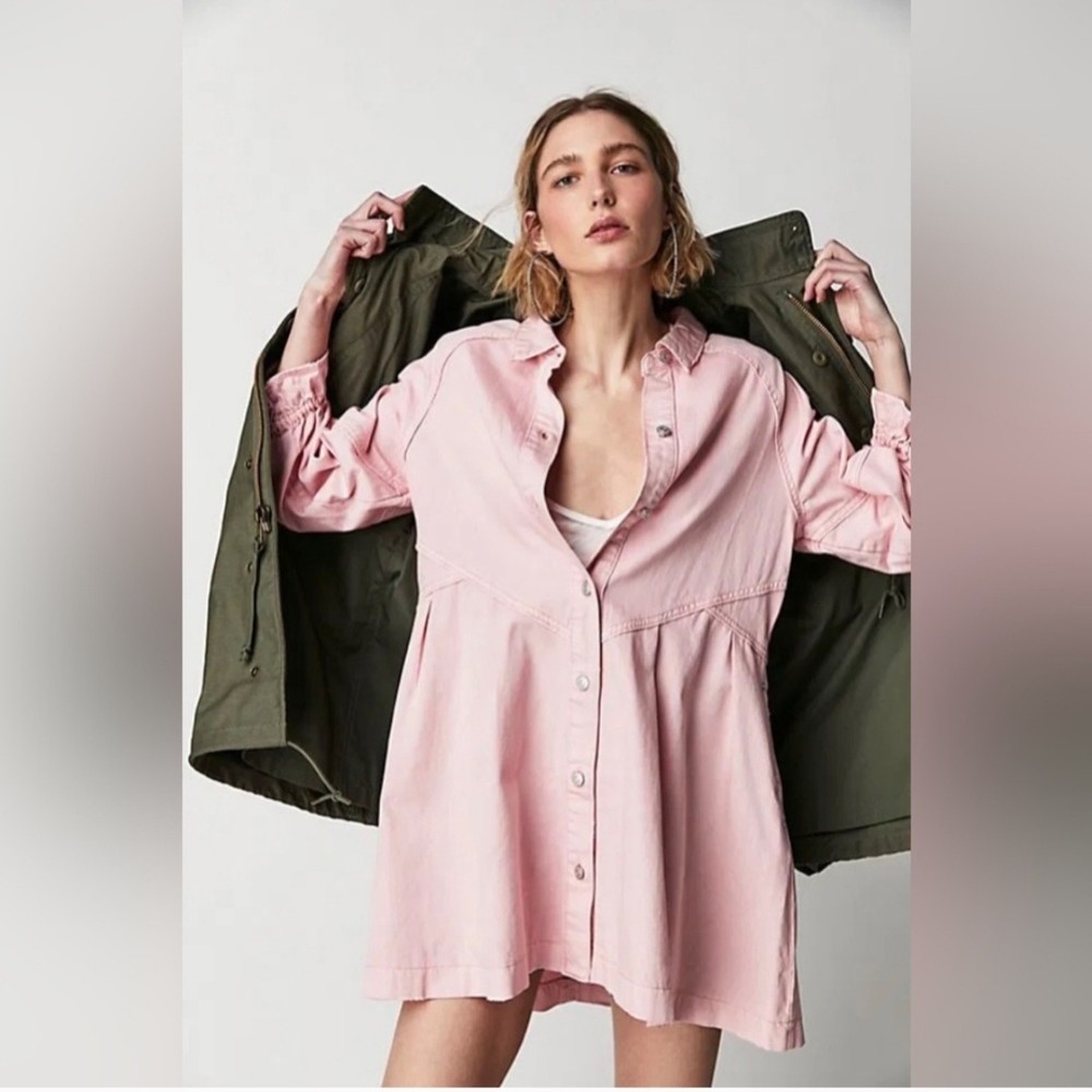 Free People We The Free - Hannah Denim Mini Dress / Jacket NWT
